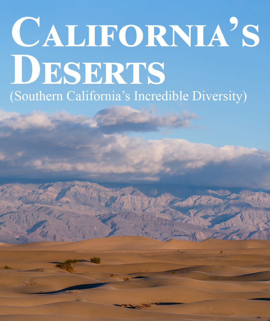 California - Death Valley - Joshua Tree - Mojave - Imperial Dunes - Anza Borrego - Palms to Pines - Pinnacles - Channel Islands